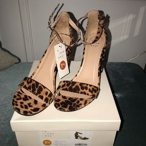 A New Day Leopard Print Block Heel Pump || Size 7.5 || NWT